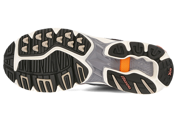 Мужские кроссовки Mizuno Rider 10 (серо-черные) — Серый / чёрный — фото 6