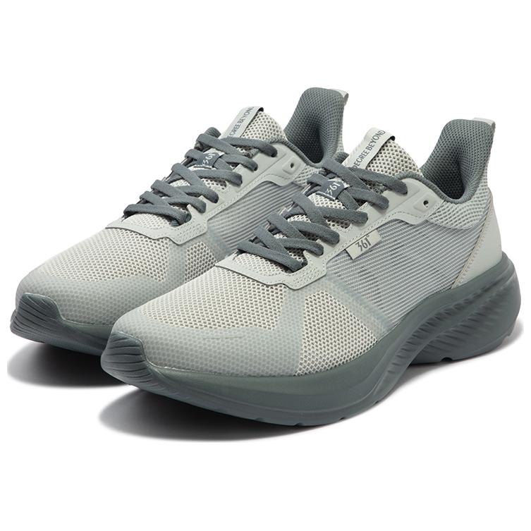 361° Abrasion Resistant, Breathable, Lightweight Low top Casual Running Shoes Men’s Gray