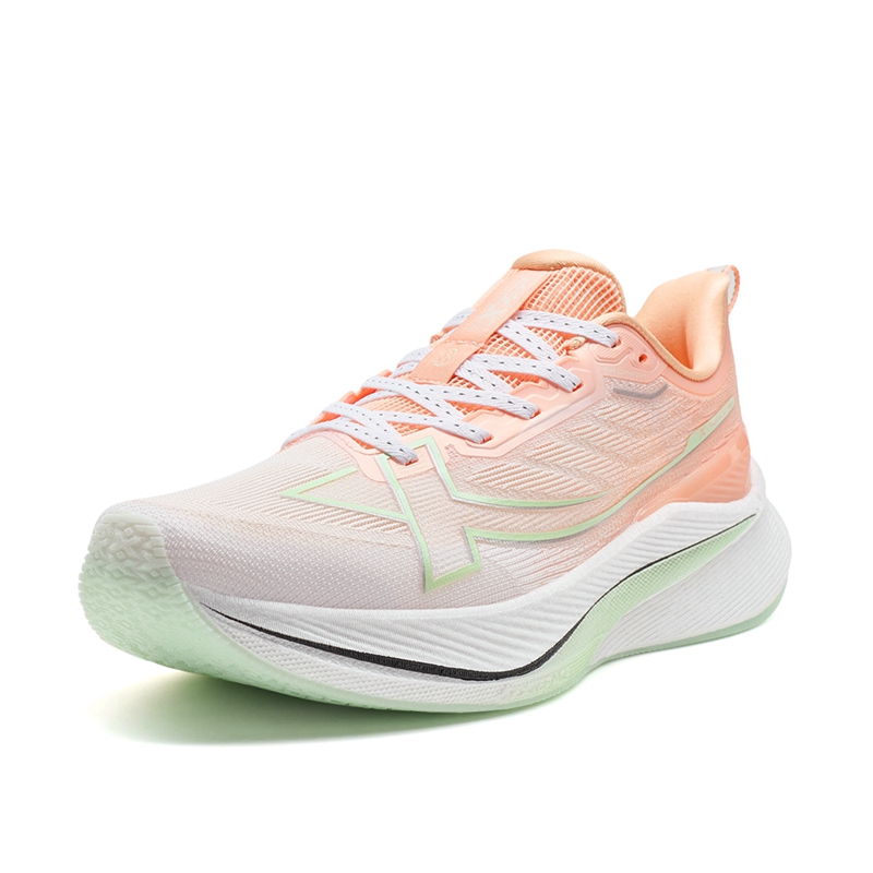 XTEP 2000km 3.0 Low top Training Physical Fitness Test & Exam Running Shoes Women’s Green Orange Mismatched