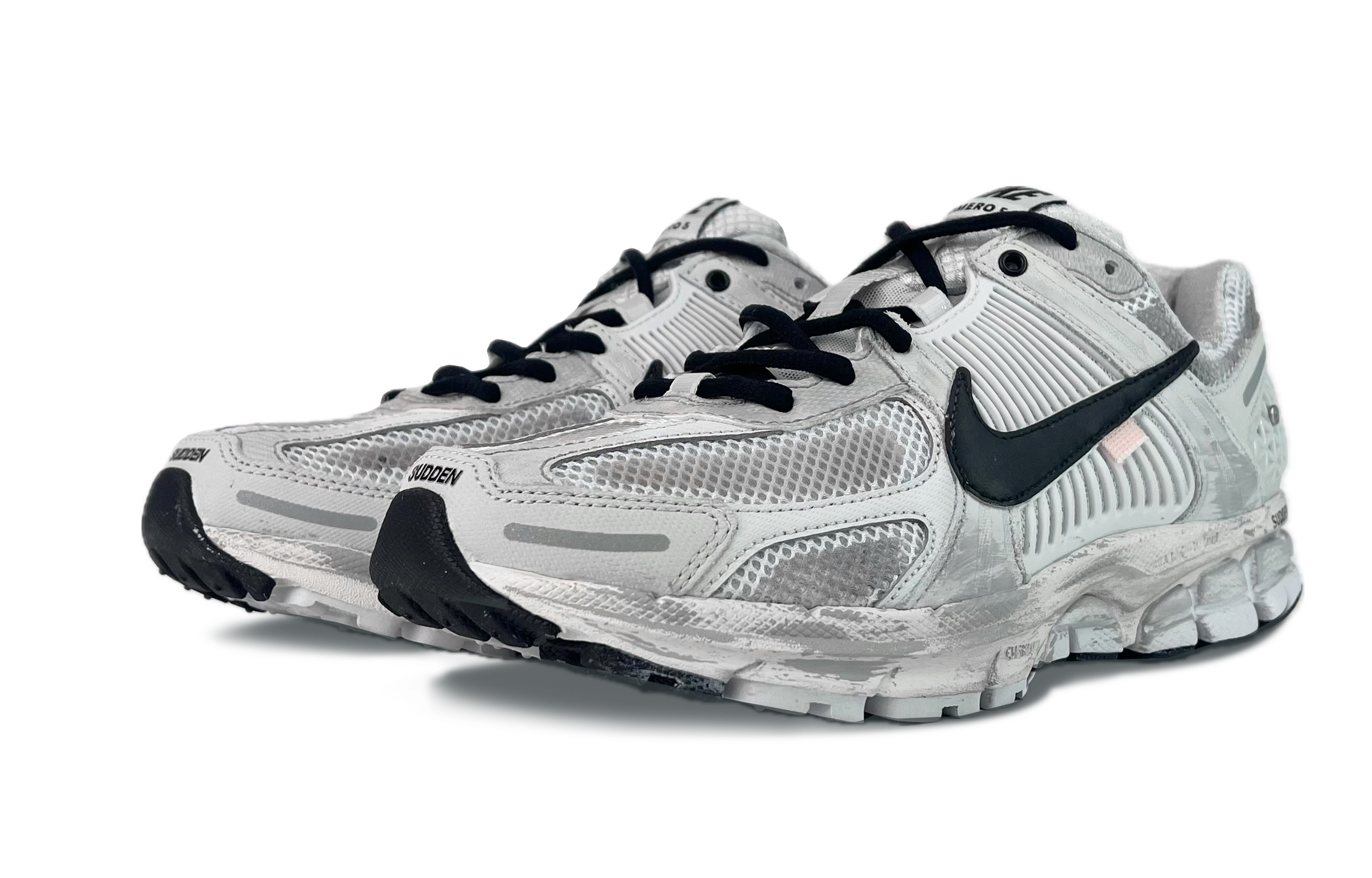 Nike Zoom Vomero 5 Slip Resistant Abrasion Resistant Low top Running Shoes Unisex White Gray