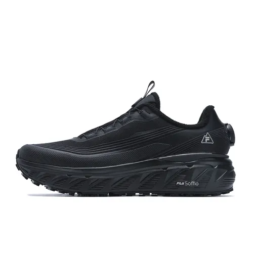 FILA BOA EXPLORER Wear resistant And Lightweight Low top Running Shoes Men's Black