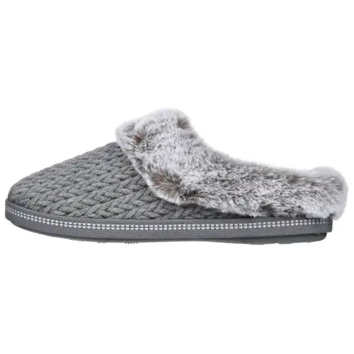 Skechers Cozy Comfortable Abrasion Resistant Slip Resistant Closed Toe Slippers Women's Gray
