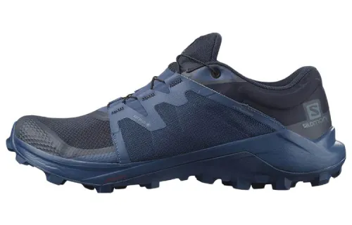 SALOMON CROSS Fabric Abrasion Resistant Low top Running Shoes Unisex Blue