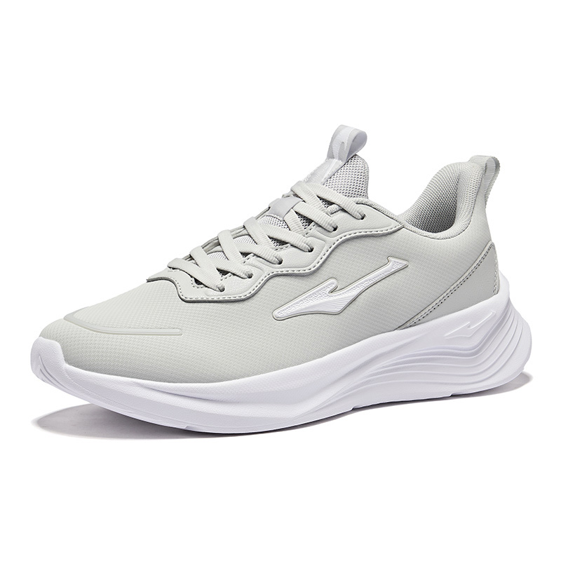 Erke Cushioning Slip Resistant Lightweight Low top Casual Running Shoes Men’s Gray White