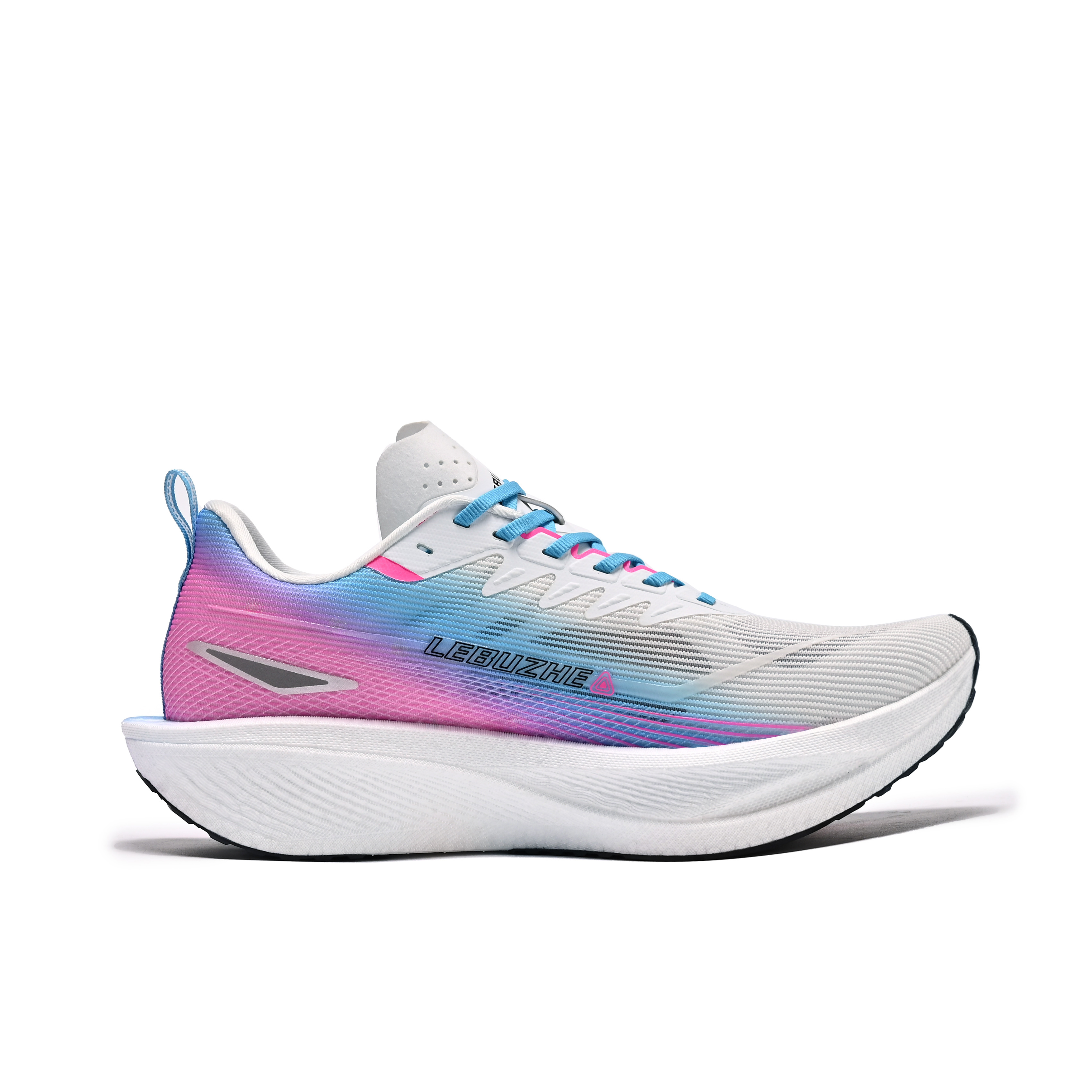 LEBUZHE Low top Running Shoes Men’s Sea Blue Cherry Blossom Pink