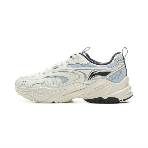 Li Ning Mesh, Synthetic Leather Abrasion Resistant Lightweight Height Increasing Low top Casual Shoes Women's