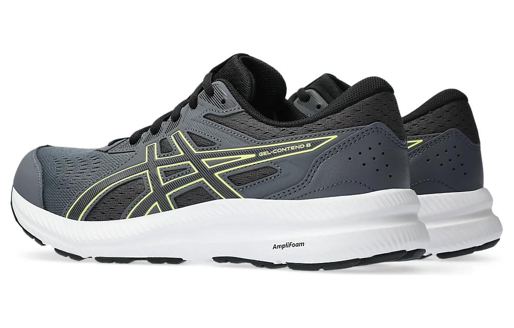 Asics Gel Contend 8 Comfortable Cushioning, Wear Resistant Low top Running Shoes Men’s Black Gray