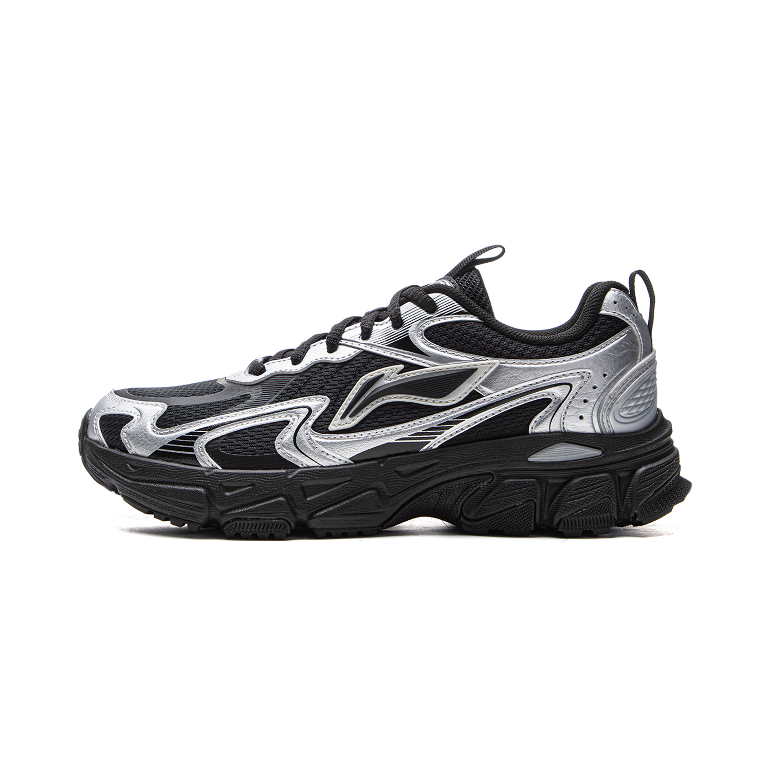Li Ning Carefree V2 Cushioning Slip Resistant Abrasion Resistant Rebound Low top Running Shoes Women’s Black Silver
