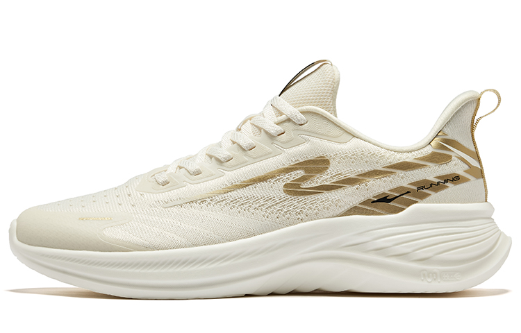 Erke Mastering The Wind Comfortable And Breathable Cushioning Lightweight Low top Running Shoes Men’s Beige Yellow