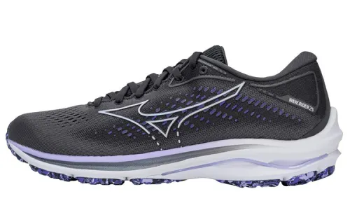 Mizuno Wave Rider 25 Running Shoes Women's Low Top Black/Purple