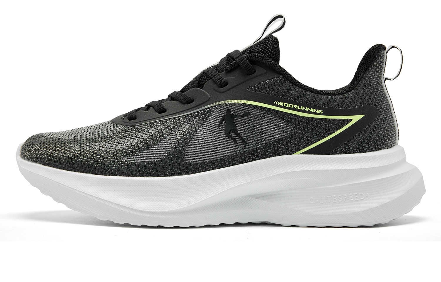 QIAODAN Breeze 3 Breathable And Slip Resistant Low top City Commuting Sprint Running Shoes Women’s Black Green