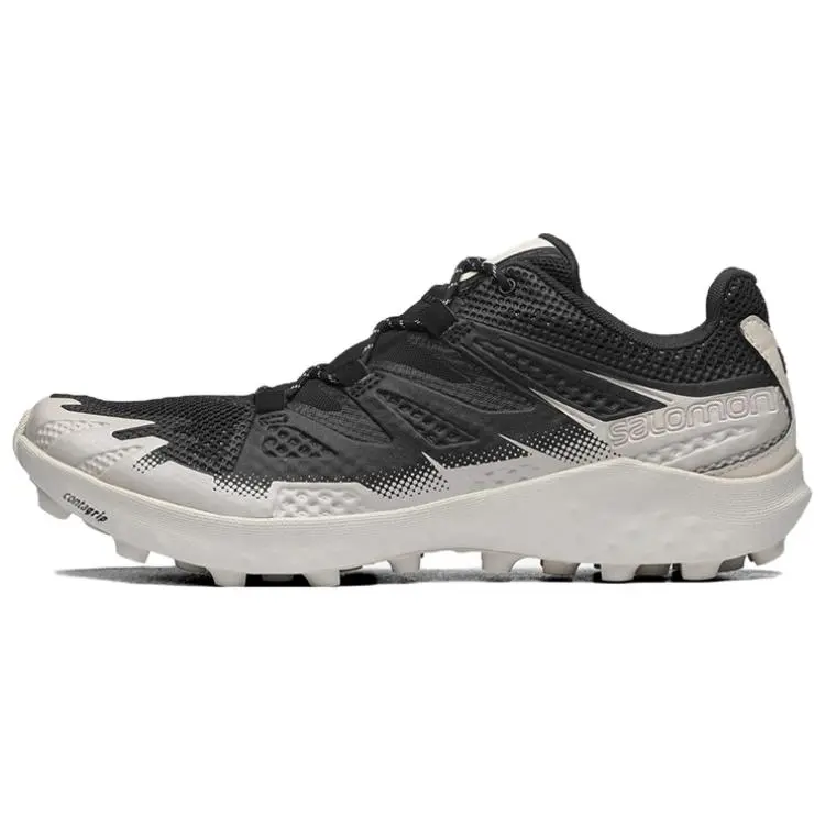 SALOMON Fabric Slip Resistant, Abrasion Resistant, Breathable, Lightweight Low top Running Shoes Unisex Black White