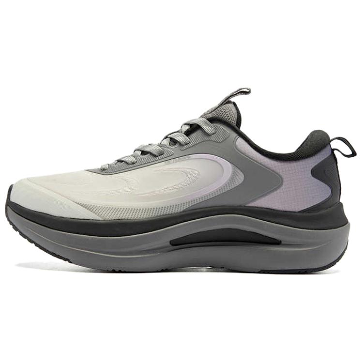QIAODAN Cushioning Slip Resistant Cushioning Slip Resistant Low top Casual Running Shoes Women’s Beige Gray Purple