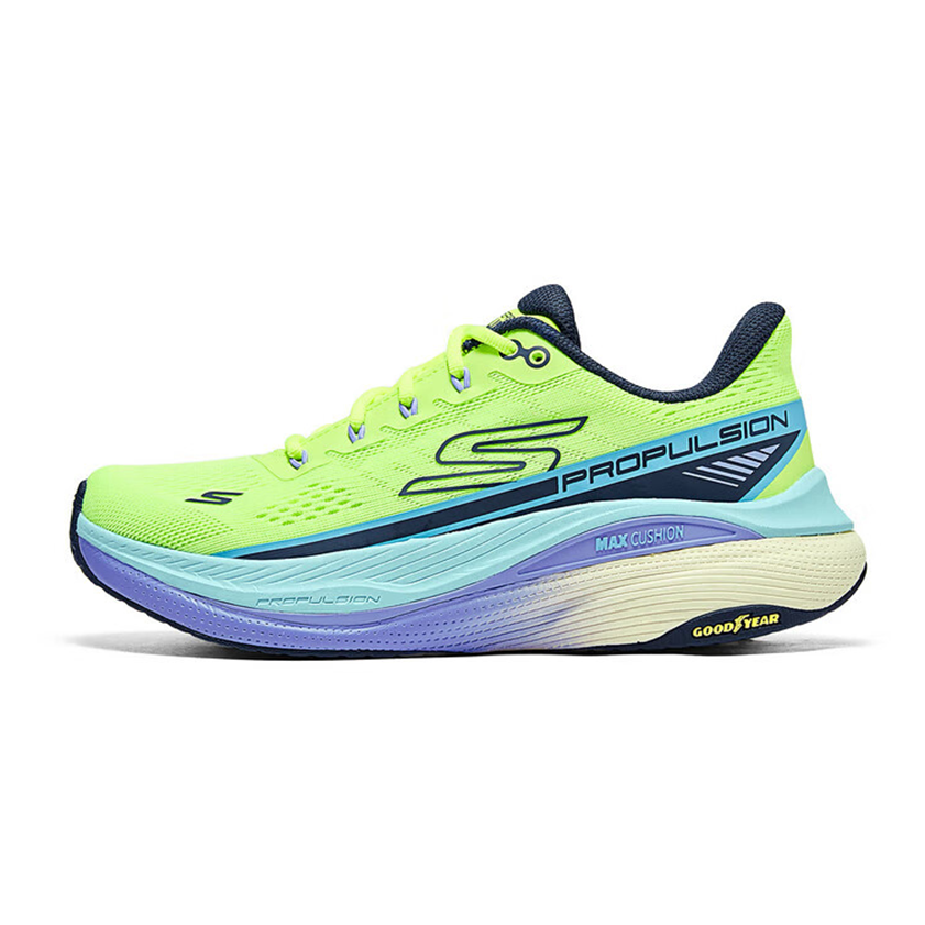 Skechers Max Cushioning Propulsion Fashion Trend Abrasion Resistant Low top Casual Shoes Women’s Green Blue
