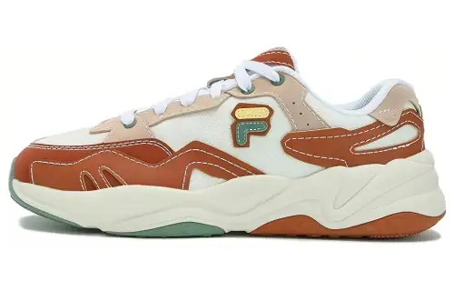 FILA FUSION Flash Textile, Synthetic Leather Low top Running Shoes Men's Beige Brown