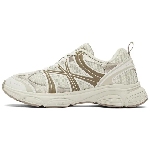 MLB Chunky Runner Ace Runner Textile, Synthetic Leather Low top Casual Running Shoes Unisex Beige Yellow