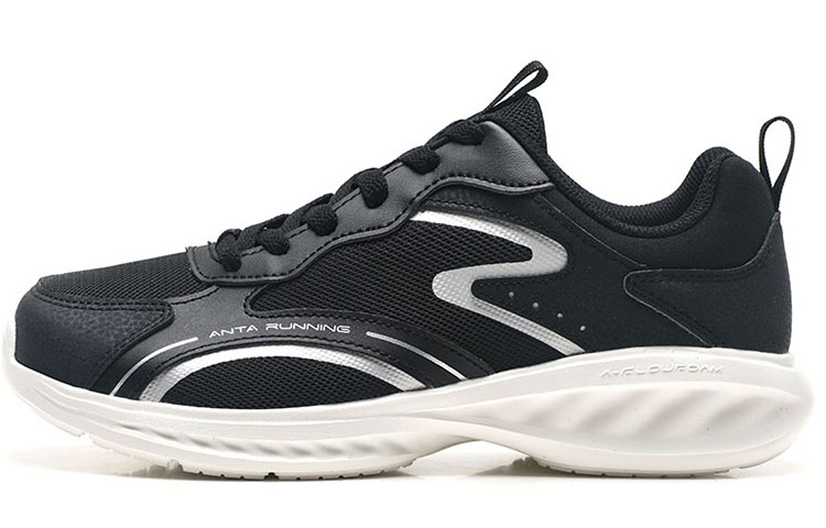 Anta Breathable Lightweight Breathable And Lightweight Low top Running Shoes Men’s Black Silver