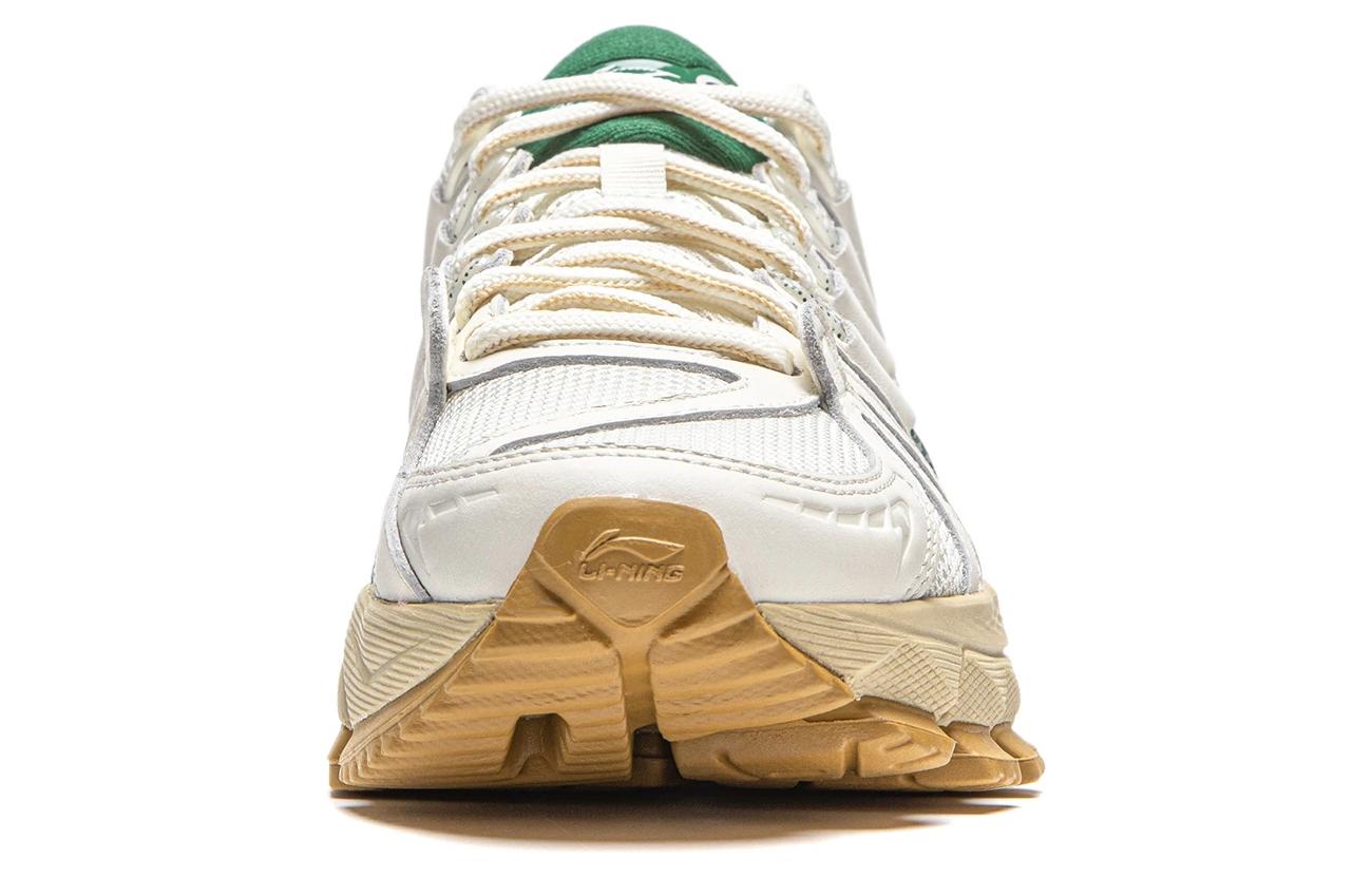 Li Ning Abrasion Resistant Breathable Abrasion Resistant Breathable Low top Running Shoes Women’s Beige Green