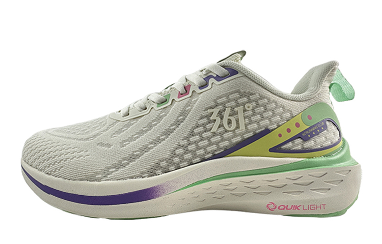 361° Slip Resistant Abrasion Resistant Low top Running Shoes Women’s White Green