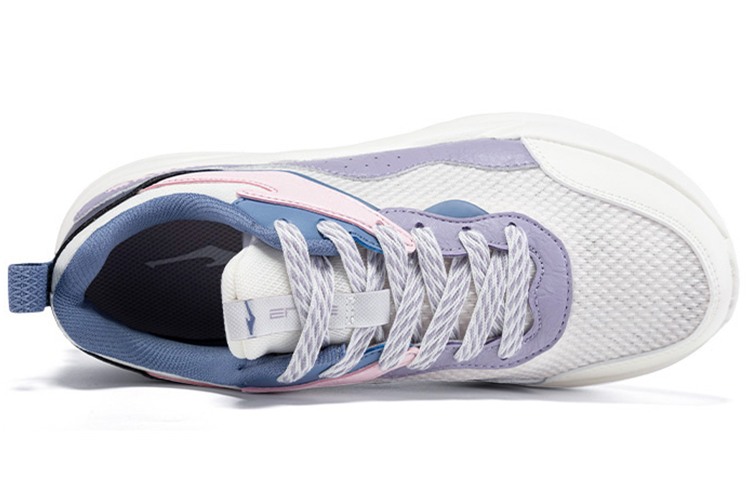 Erke Mesh Cushioning Breathable Lightweight Running Shoes Women’s White Purple