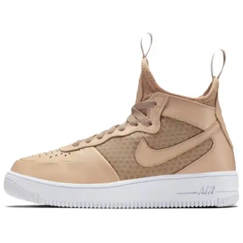 Nike Air Force 1 Mid top Skateboard Shoes Women's Light Brown