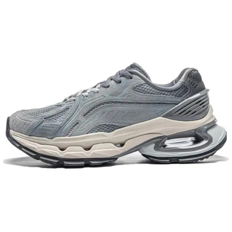 Li Ning Furious Rider BOW Cushioning, Wear Resistant Low top Running Shoes Men's Gray Blue