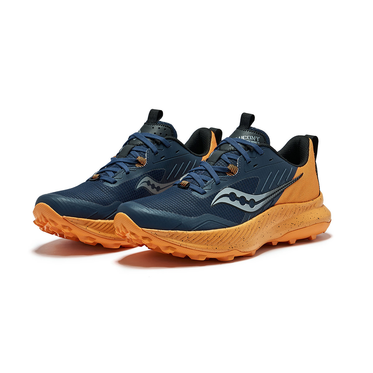 Saucony BLAZE TR Fiery Comfortable Abrasion Resistant Low top Running Shoes Men’s Dark Blue Orange