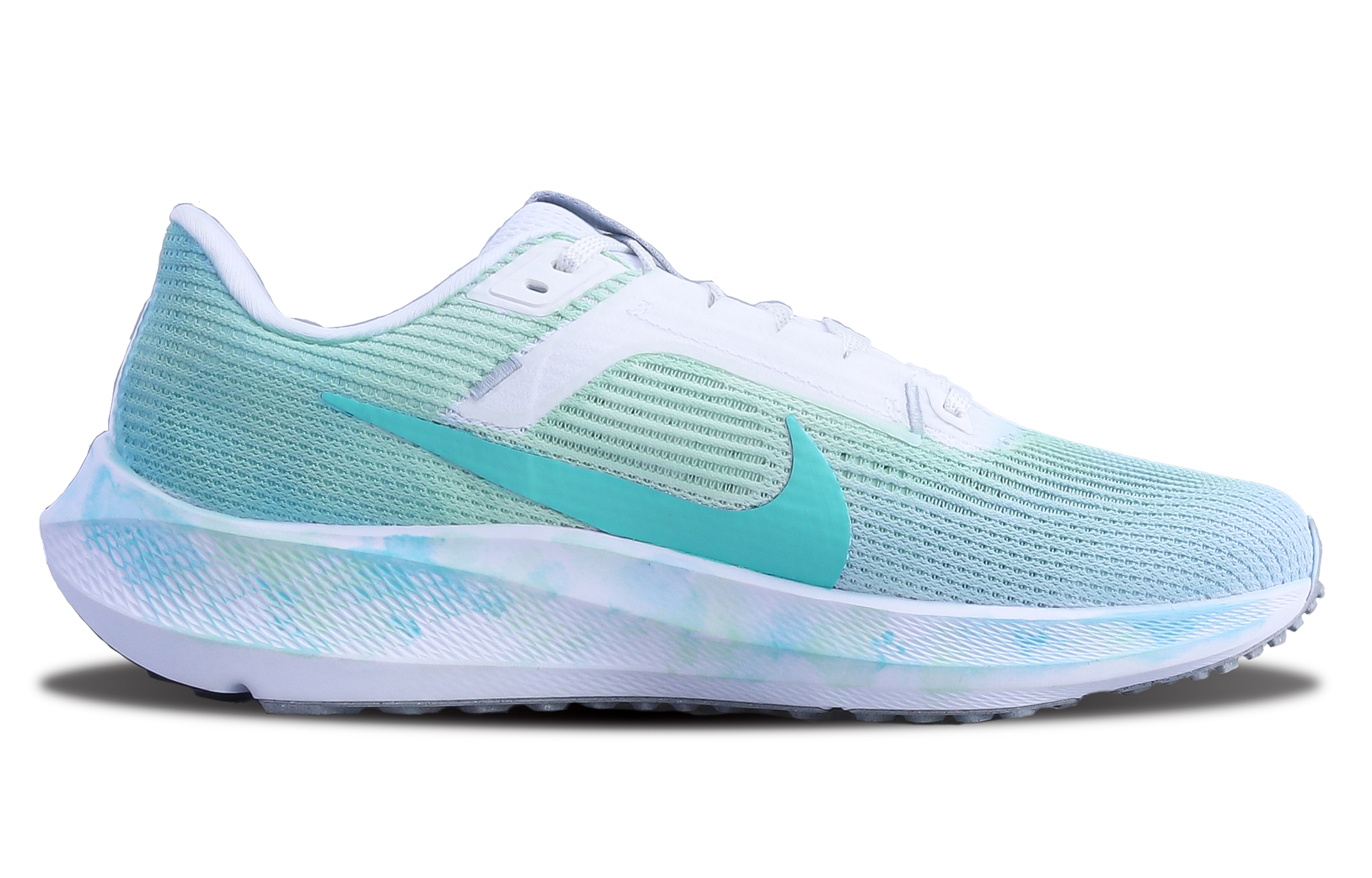 Nike Air Zoom Pegasus 40 Slip Resistant, Abrasion Resistant, Breathable Low top Running Shoes Unisex White Green Blue
