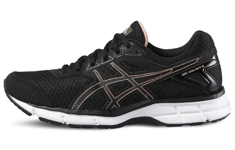 Asics Gel Galaxy 9 Slip Resistant Textile, Synthetic Leather Low top Running Shoes Women's Black