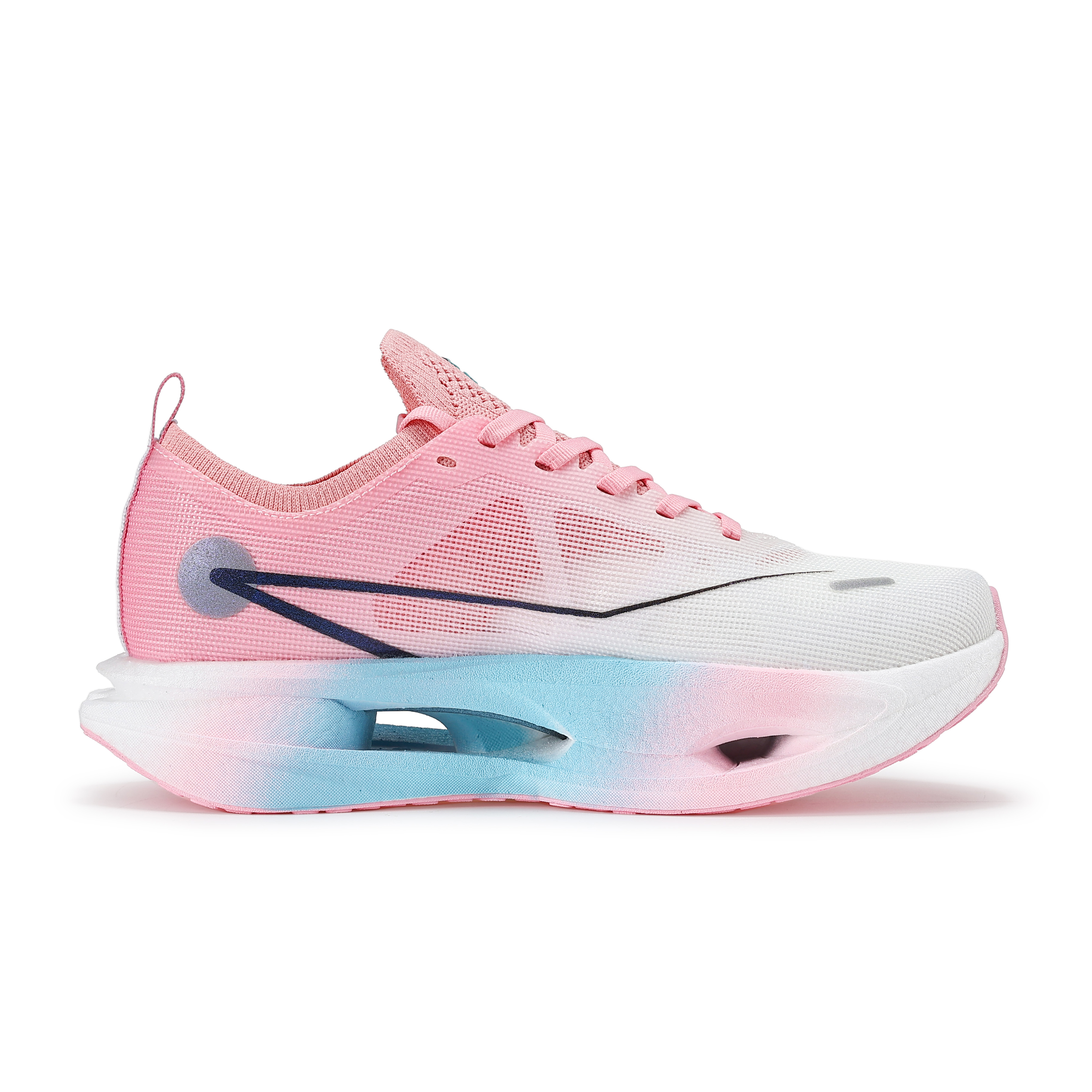 PZPO Low top Running Shoes Unisex Pink Cyan Mismatched
