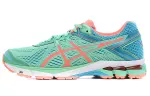 Asics GT 1000 4 Textile, Synthetic Leather Comfortable Abrasion Resistant Low top Running Shoes Women's Green Blue