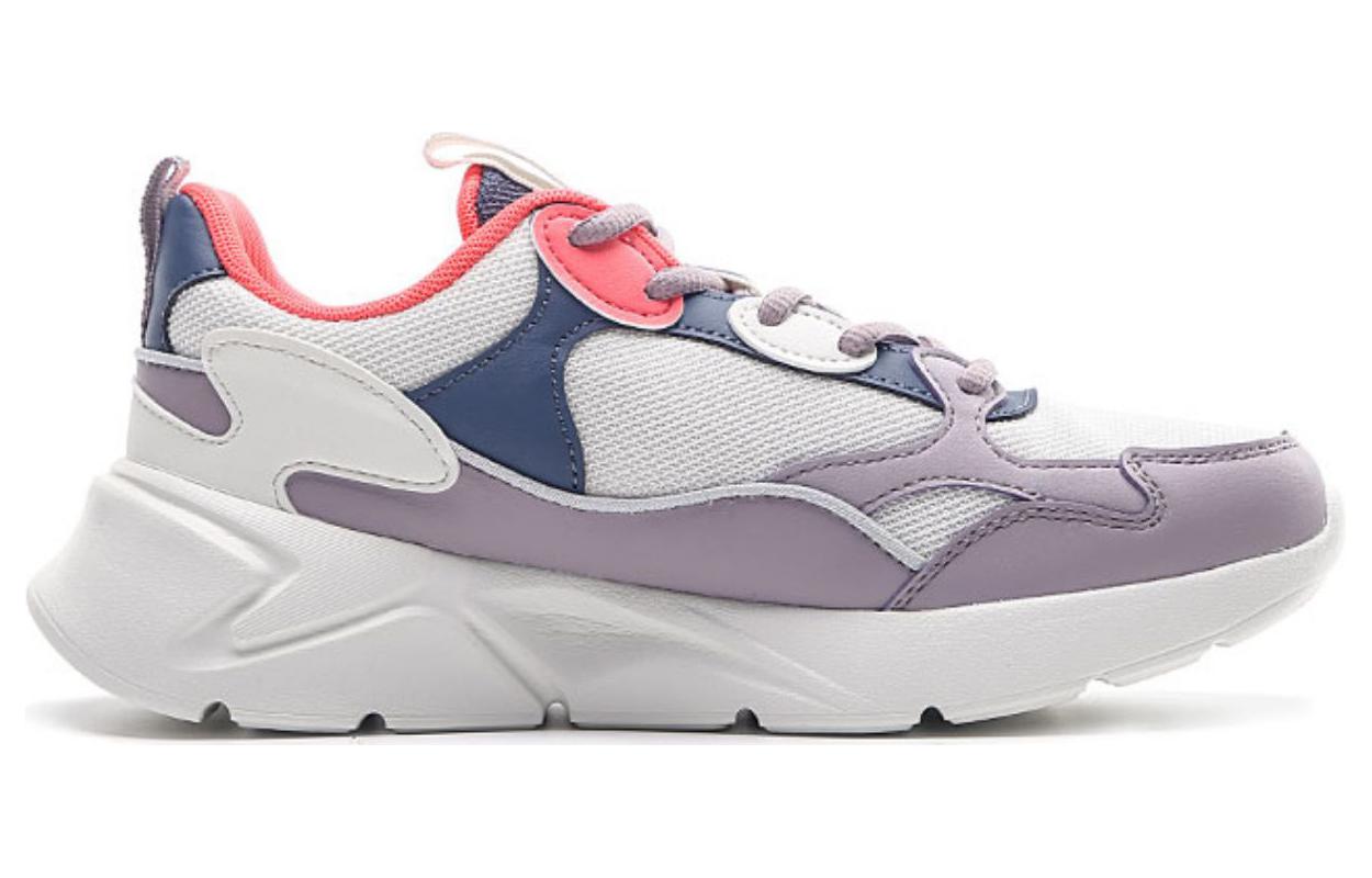 QIAODAN Cushioning Slip Resistant Low top Running Shoes Women’s White Purple
