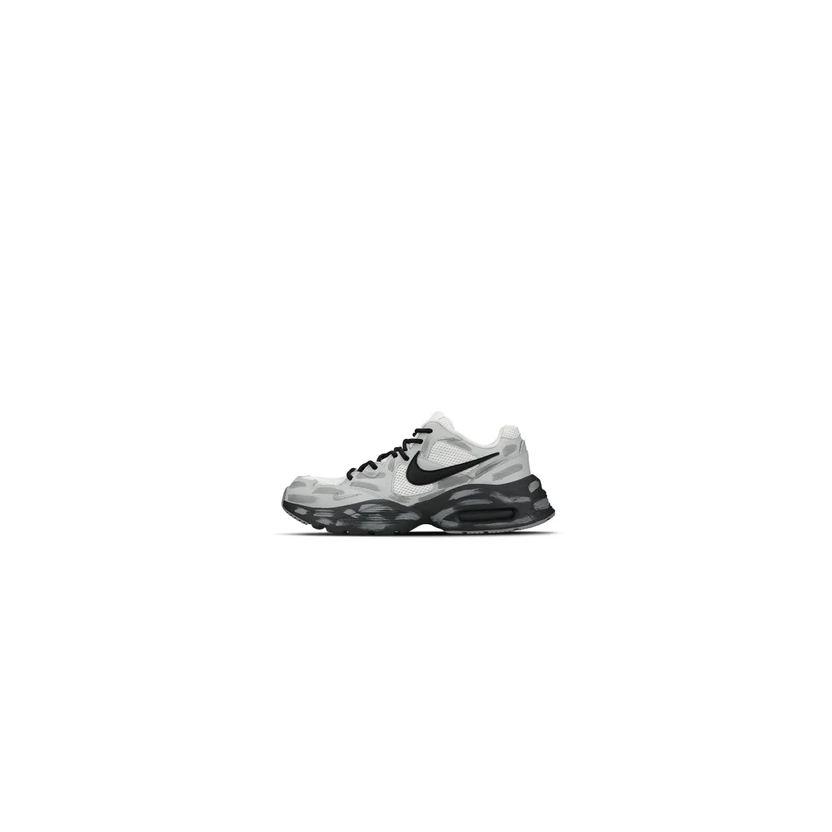 Nike Air Max Fusion Mesh, Leather Low top Air Cushion Running Shoes Women's Gray Black