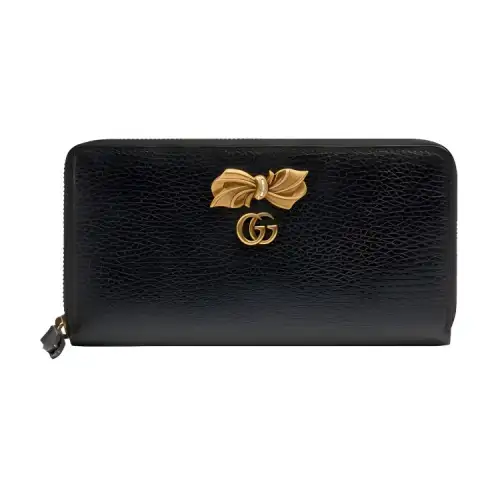 GUCCI GG Marmont Leather Wallet Regular Women's Black