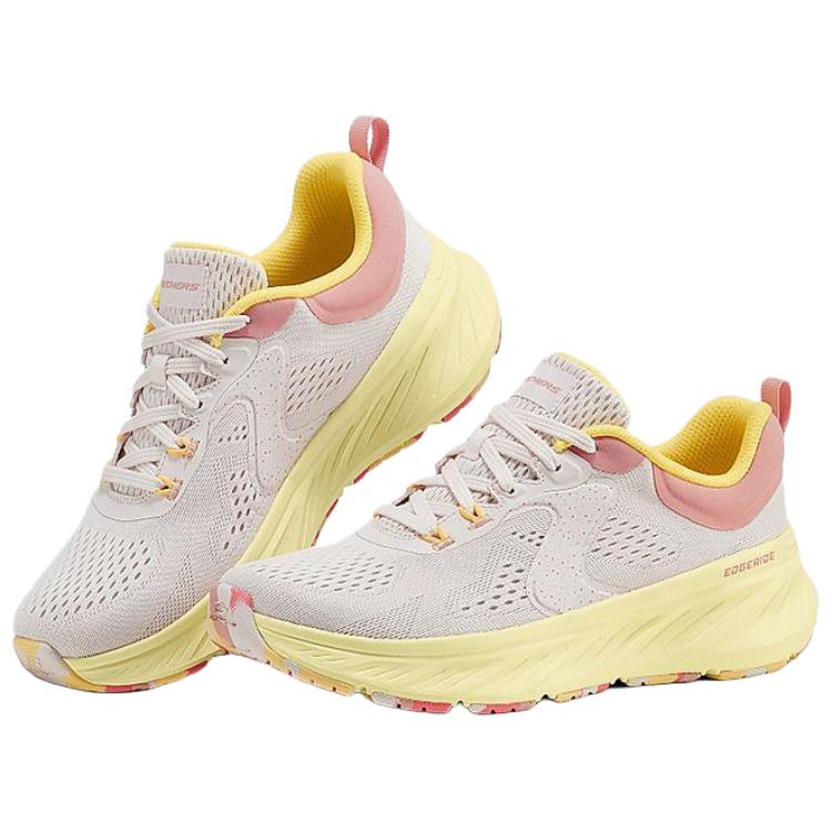 Skechers Edgeride Low top Running Shoes Women’s Gray Yellow Pink