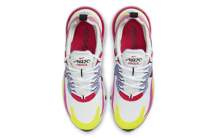 Кроссовки Nike Air Max 270 (бело-желто-розовые) — фото 5