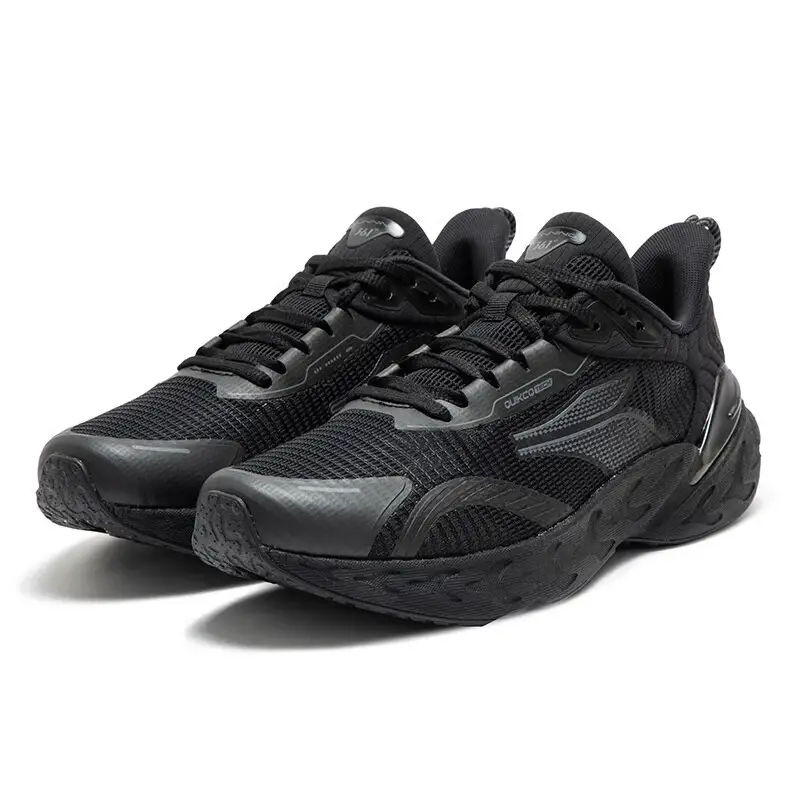 361° Popping Foam Cushioning Breathable Low top Training Running Shoes Men’s Black Gray