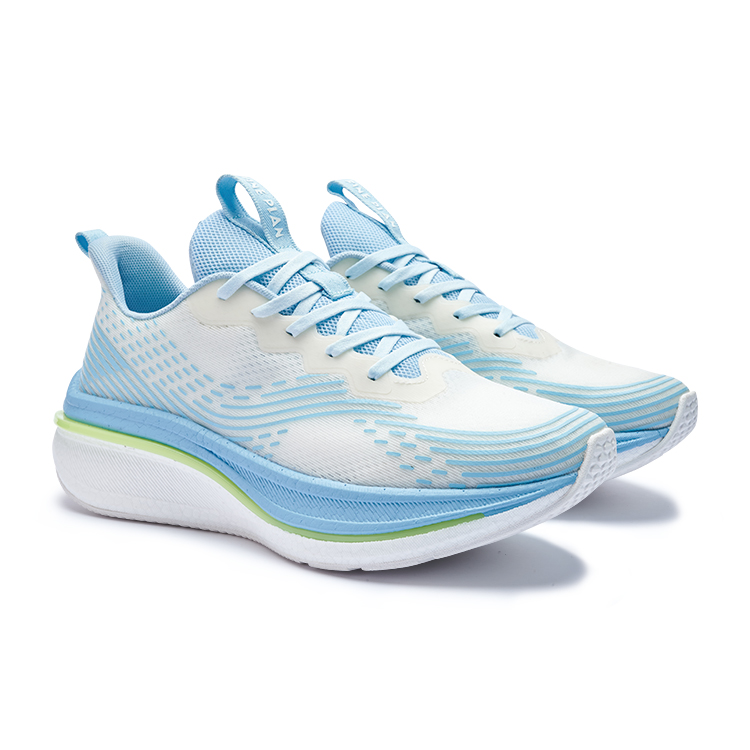 FINEPLAN Cushioning Breathable Cushioning Breathable Low top True Popcorn Midsole Running Shoes Unisex White Blue