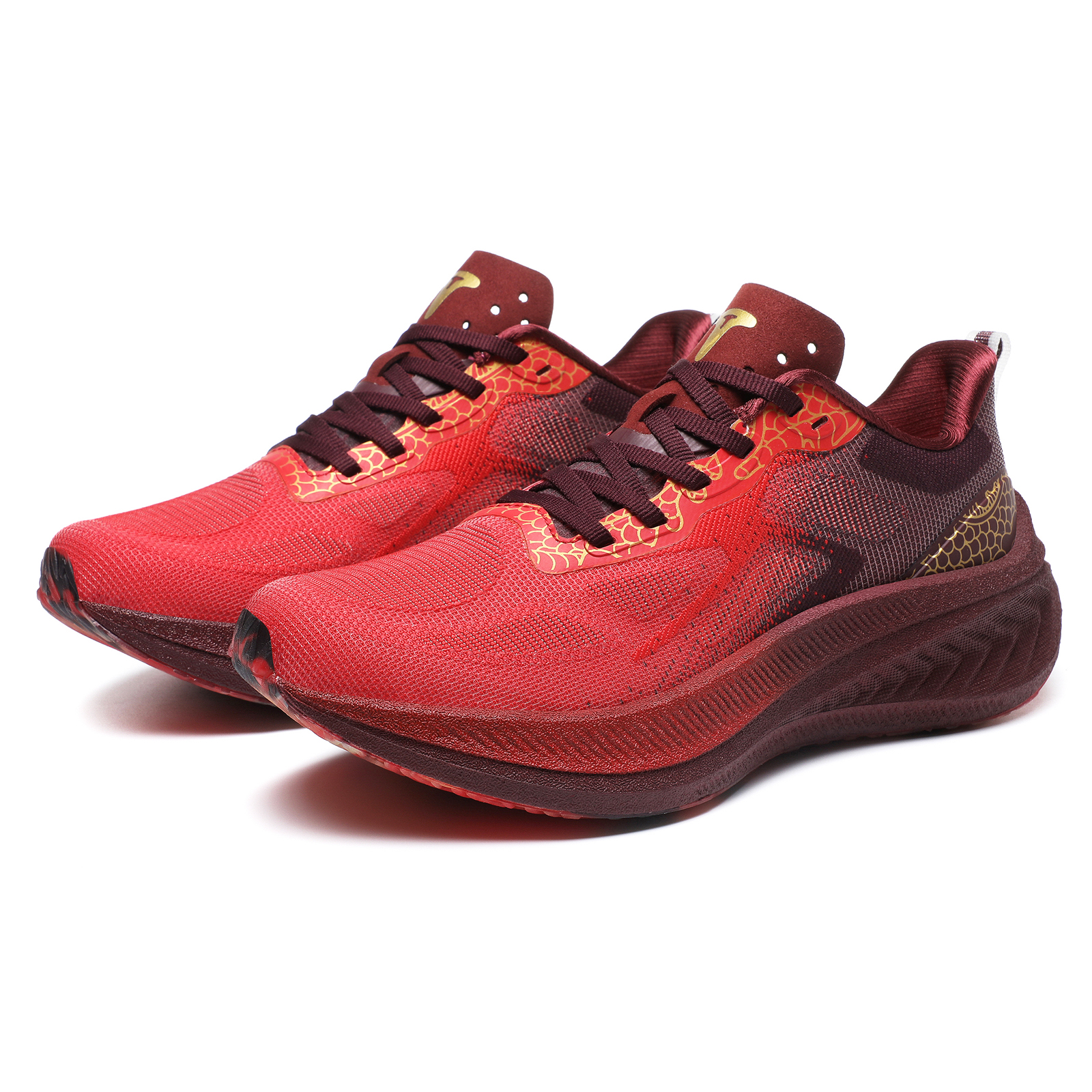 TREEPERI Running Shoes Unisex Low Top Red/White
