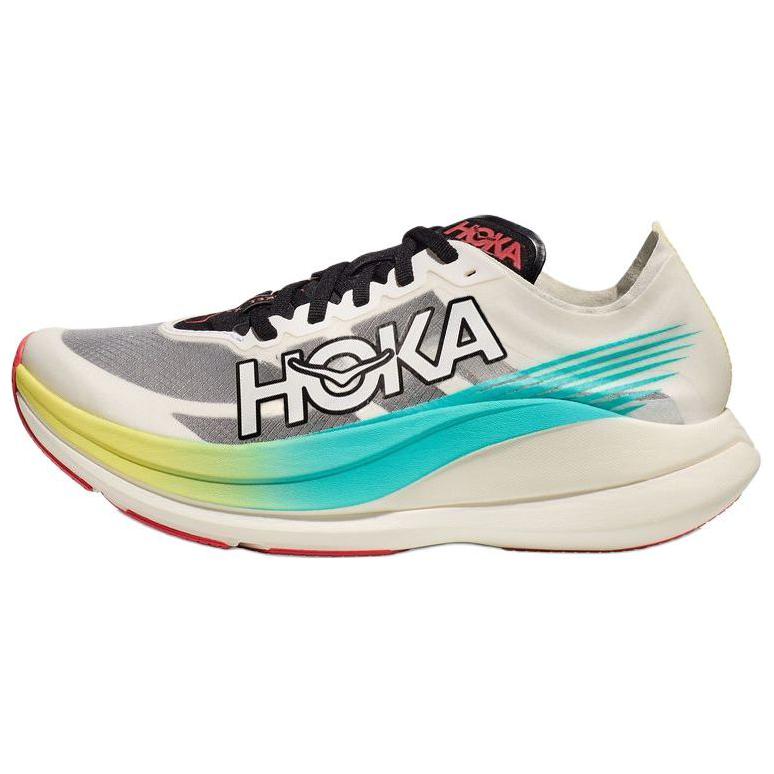 HOKA ONE ONE ROCKET X 2 Slip Resistant Abrasion Resistant Low top Casual Running Shoes Unisex White Gray Blue