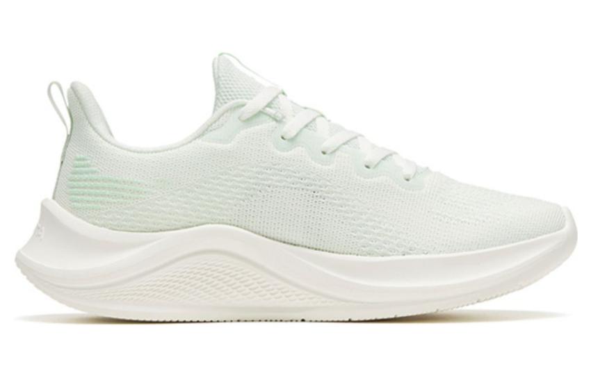 Anta Flyknit Wander Slip Resistant Abrasion Resistant Low top Sprint Running Shoes Women’s White Green