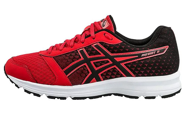 Asics Patriot 8 Low top Running Shoes Men's Red Black