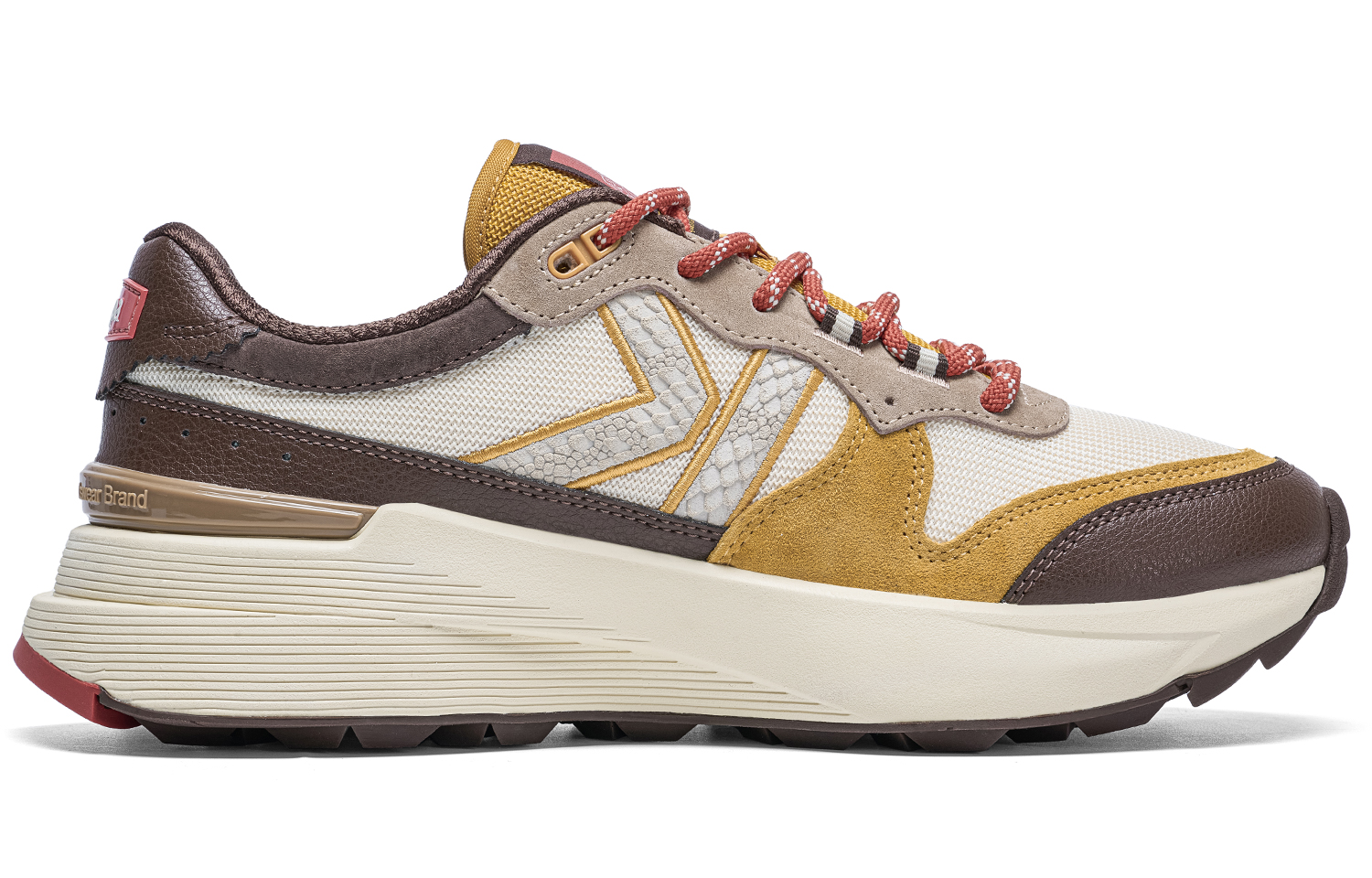 Kappa Slip Resistant Abrasion Resistant Low top Running Shoes Unisex White Yellow Brown