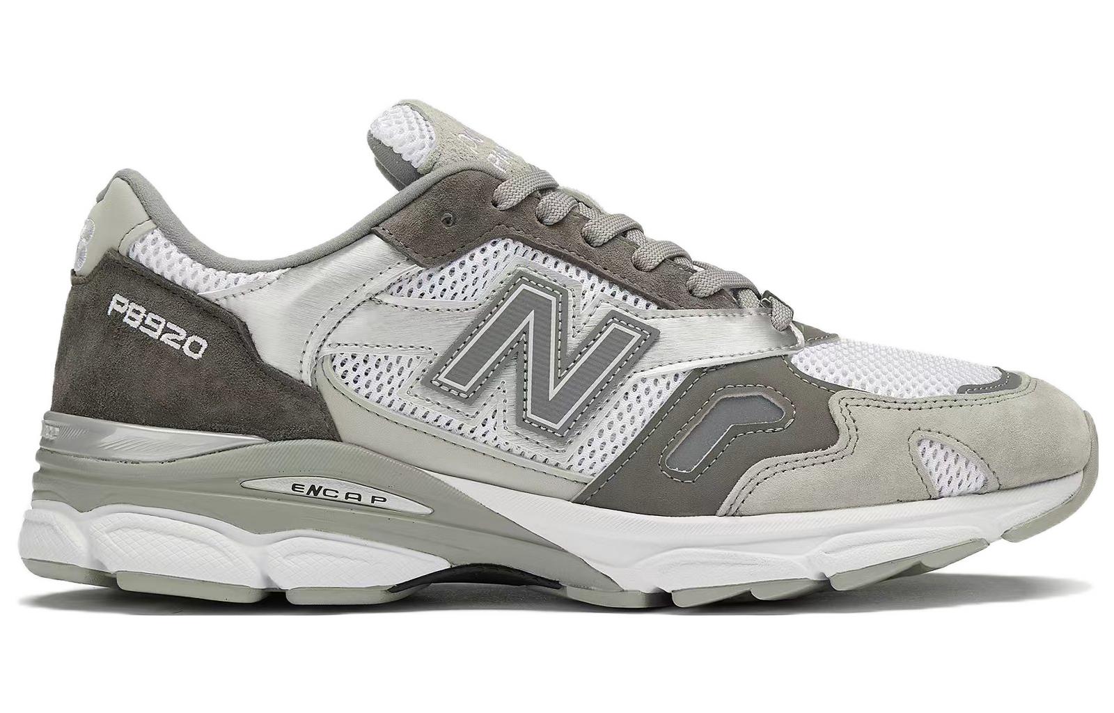 Кроссовки New Balance × beams x PaperBoy 920 (серо-белые) — Серый / белый — фото 2