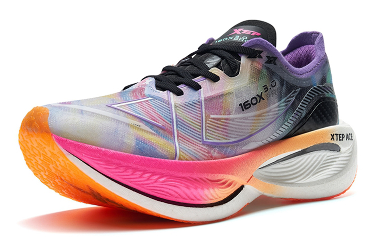 XTEP 160X 3.0 Pro Racing Fabric Cushioning Slip Resistant Abrasion Resistant Breathable Lightweight Rebound Low top