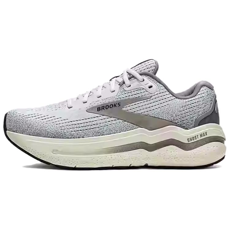 Brooks Brooks Ghost Max 2 Ghost Max2 Fashion Professional Anti-slip Wear-Resistant Shock Absorbing Support Low-top Marathon Long-distance Running Shoes Men's White Gray