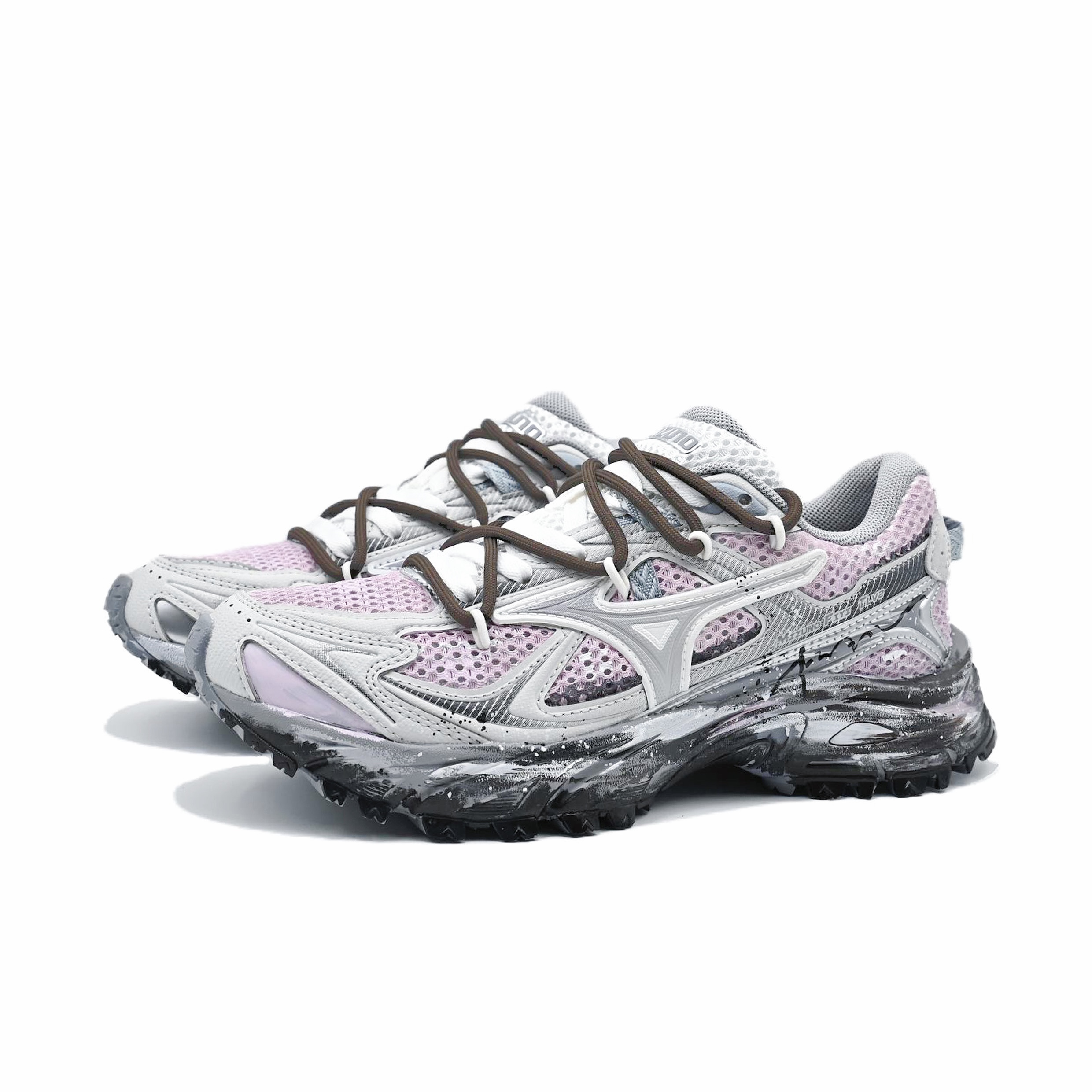 Mizuno FIYI V2 Cushioning Abrasion Resistant Breathable Support Low top Running Shoes Unisex Silver Pink