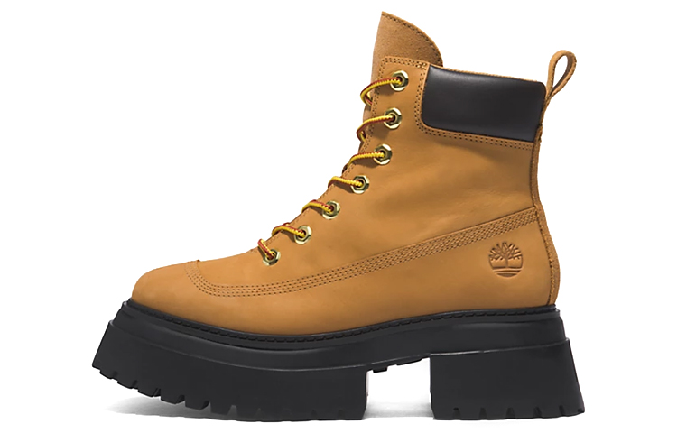 Женские ботинки Timberland Sky 6 Inch Lace-Up (коричнево-черные)