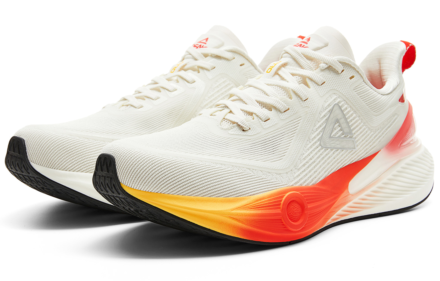PEAK Taichi 7.0 PRO Cushioning Slip Resistant Abrasion Resistant Low top Training Running Shoes Men’s Ivory Red