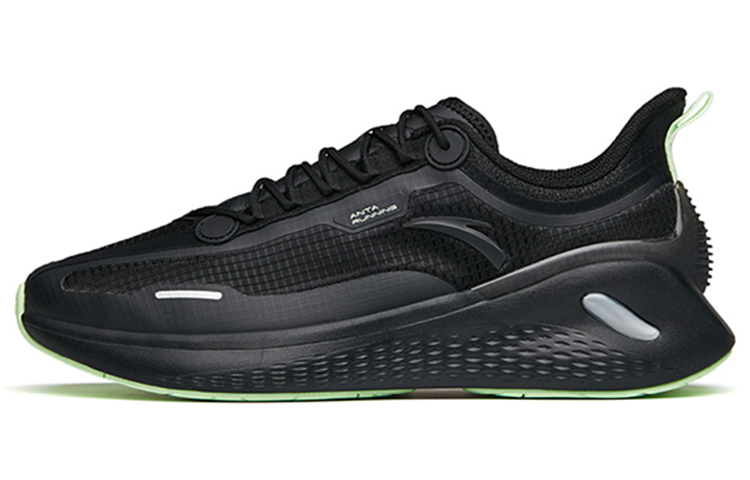 Anta Breaking Wind Sports Cushioning Slip Resistant Abrasion Resistant Low top Running Shoes Men's Black